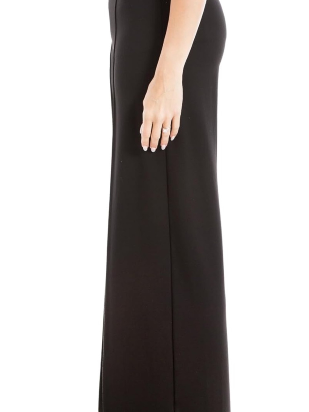 Max Studio Black Wide-Leg Mid-Rise Pants - Picture 6 of 8